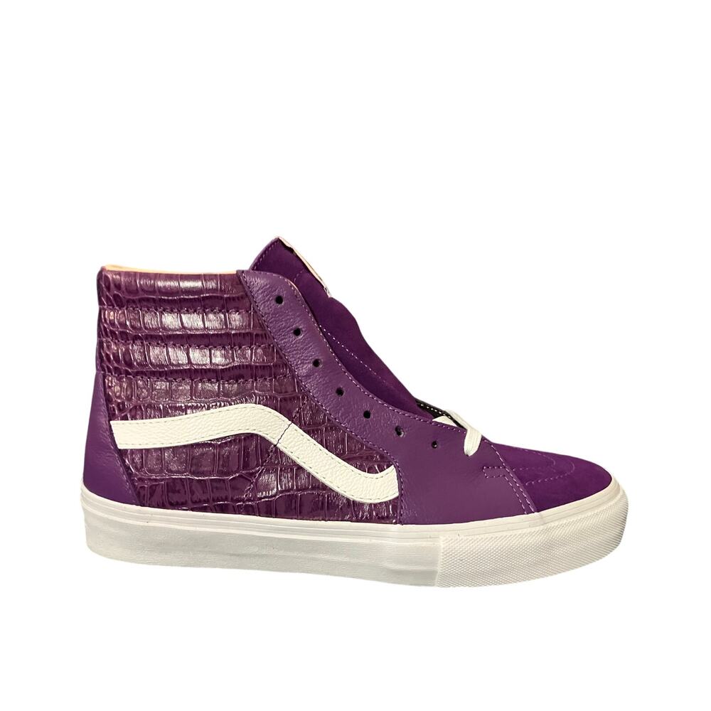 Vans x Concepts Sk8-Hi S Purple Croc Embossed Leather Shoes Men’s 9.5